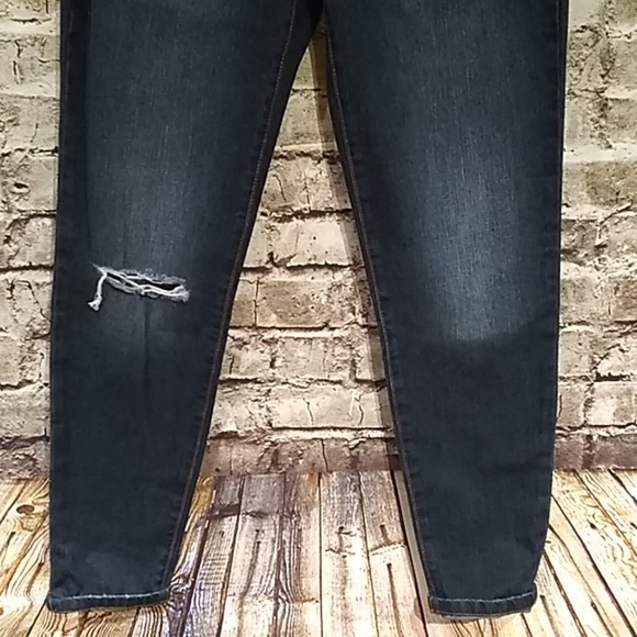 Distressed Skinny Blue Jeans - Picture 3 of 6